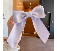 Donne Tinta unita Big Hairpins Barrette Bow Hair Clip Tre Strati Raso Hairgrip Accessori