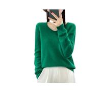 Donne Tinta unita Slim Fit Maglione Donna Scollo a V Casual Maniche Lunghe Pullover Caldo Morbido Allentato Maglia Pullover, EN8, M