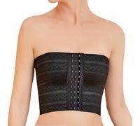 Donne Trans Chest Binder, Lesbiche Breast Binder Senza Spalline Elastico Petto Piatto Compressione Top Tomboy Biancheria Intima Canottiera, Nero , L