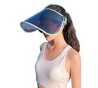 Donne Trasparente Per Sun UV Copertura di Protezione Vuoto Top Beach Base Big Floppy Beach Cappelli Donne, a, Taglia unica