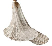 Donne Tulle Cattedrale Lunghezza Pavimento Mantelle Spalla Imitazione Cristallo Ebreo Die Cut Parole Per La Creazione di Carta