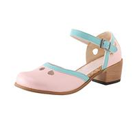 Donne UK Nuovo Grande Colore di Corrispondenza Fibbia Casual Singola Scarpe Sandali 2025 Commercio Estero Europeo e Americano, rosa, 38.5 EU