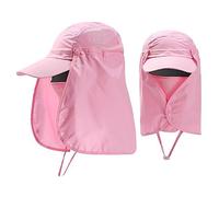 Donne & Uomini Outdoor Cappello Da Sole Pesca Escursionismo Cappelli con Copertura Del Collo 50+ Accessori Sportivi All'aperto Cappello Rude, rosa, Taglia unica