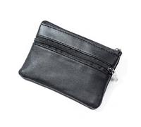 Donne Uomini Portamonete Uomini Piccola Borsa Portafoglio Cambiamento Borse Cerniera Borse Mini Portafogli Portachiavi in Pelle, Nero , 1 pezzo