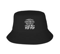Donne Uomo Bucket Hat Le Mie Persone Preferite Mi Chiamano Pop Pop Cappelli di Benna Pieghevole Cappello da Pescatore Confortevole Cappello da Sole per Estate Spiaggia All'Aperto