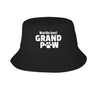 Donne Uomo Cappello da Pescatore Miglior Nonno del Mondo Cappello da Sole Pieghevole Secchio Cappelli Traspirante Bucket Hat per Pesca Viaggi All'Aperto