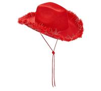Donne Western Feathers Hat - Cowgirl Hat Wide Brim, Accessorio per Feste alla Moda | Dichiarazione Cappello da Cowboy Feathers Boa Edge, Cappello di Travestimento a Tema Preppy Y2 K, Gallina A