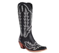 Donne Western Stivali da cowboy with Embroidered Moda Retrò Classico Tall Boot Pull On per donne Ragazze Le signore nero Numero 44