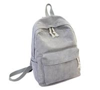 Donne Zaino Ricamo Personalizzato Borsa Scuola Adolescente Causale Formazione Viaggiare Antifurto Zaino Femminile Borsa Light Gray,40X28X12CM