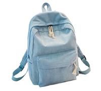 Donne Zaino Ricamo Personalizzato Borsa Scuola Adolescente Causale Formazione Viaggiare Antifurto Zaino Femminile Borsa Light Blue,40X28X12CM
