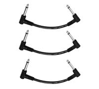 Donner 15,2 cm cavo patch nero effetto a pedale chitarra chitarra cavi 3-pack