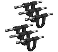 Donner 7.5cm Guitar Patch Cable Black 6-Pack