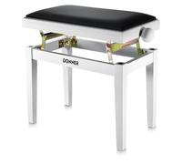 Donner Adjustable-Height Piano Bench White Matt