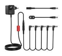 Donner Alimentatore 9V DC 1A Adattatore per Pedali, Alimentatore Pedali Chitarra