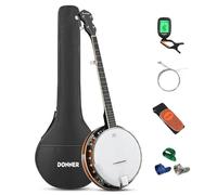 Donner Banjo DBJ-200 - Chitarra tenore a 5 corde, con kit per banjo, accordatore e custodia, strumenti musicali a corda per adulti e principianti