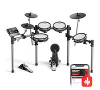 Donner Beat Batteria Elettronica, Batteria Elettrica con Silenzioso Mesh Drum Pads, Piatti 12" w/Choke, 100 Kit e 1100+ Suoni, Bastoncini, USB MIDI, DONNER PLAY app (5 Pads, 3 Piatti)