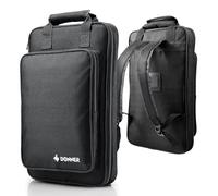 Donner Borsa zaino per bacchette, 12 paia di supporti per bacchette di grande capacità, ispessito, appeso, portatile, per bacchette, pennelli, mazzuole, nero