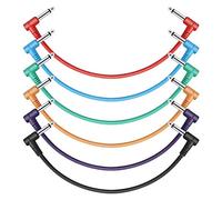 Donner Cavo Patch per Chitarra da 12 Pollici Cavi per Pedali Effetti Chitarra Neri Confezione da 6