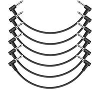 Donner Cavo patch per chitarra da 12 pollici, cavo per pedali effetti per chitarra, nero, confezione da 6