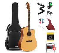 Donner Chitarra Acustica Cutaway 41 Pollici Chitarra 4/4 per Adulto Studente Principiante Chitarra Acustica Kit con Accordatore Capo Corde Naturale