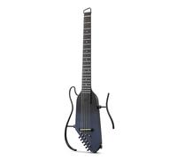 Donner Chitarra Acustica Elettrica HUSH I PRO Chitarra da Viaggio con Multiple Modalità di Effetto Smart Kit Guitarra di Auricolari, Gig Bag, Tracolla, Cavo di Ricarica, Nero
