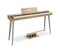 Donner DDP-60 Pianoforte digitale a 88 tasti per principianti, tastiera elettrica con tasti sensibili alla velocità, 128 voci, 83 ritmi, 8 effetti di riverbero, 5 curve di intensità