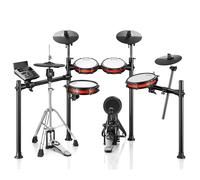 Donner DED-200 Pro, batteria elettronica con Hi-Hi-Hat standalone, doppia zona, 10 pollici, rete rullante e tamburo da calcio indipendente per tamburo avanzato, 5 cialde 4 vasche