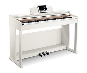 Donner Digial Piano 88 Key Weighted DDP-100 88 Key Weighted Action Pianoforte Digitale, Pianoforte per Principianti con Supporto per Mobili, Alimentatore, Bianco