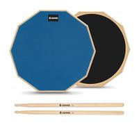 Donner Drum Practice Pad 20,3 cm, silenzioso, 2 lati, con bacchette, blu