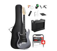 DONNER DST-80 Mancino E-Guitar Set Completo per Principianti da 39" con Amplificatore, Pickup SSS Classico, Include Gig Bag, Accordatore, Capotasto, Cinghia, Plettri e Lezioni Online Gratuite
