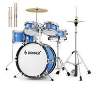 Donner EDS-220 MBE 14" bambini cinque tamburo professionale set Metallico blu