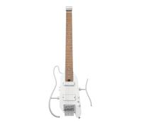 Donner HUSH X PRO Kit Chitarra Elettrica - Chitarra da viaggio intelligente con dozzine di combinazioni preimpostate, 7 opzioni di simulazione del tono, Bianco Metallico