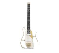 Donner HUSH X PRO - Kit chitarra elettrica da viaggio intelligente con decine di combinazioni preimpostate, opzioni SIM a 7 toni, bianco-Luxe