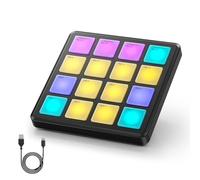 Donner MIDI Controller Pad Beat Maker Machine con 16 Pad per i Beat,Controller MIDI Portatile con Ripetizione delle Note e Software per la Produzione Musicale,STARRYPAD MINI Drum Machine con 40 Corsi