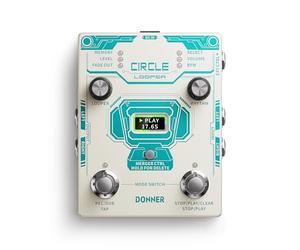 Donner Nuovo cerchio Looper Chitarra Effetto Pedale con Time Progress Bar Display Drum Machine