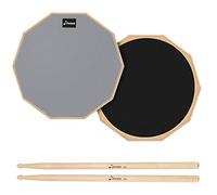 Donner Pad per Allenamento da 12 inch Drum Pad pratica con bacchette in acero Grigio