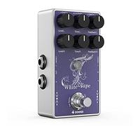 Donner Pedale Delay Stereo a Nastro per Chitarra Elettrica, Pedale Delay Analogico con Effetto Eco, Pedale per Chitarra White Tape, True Bypass