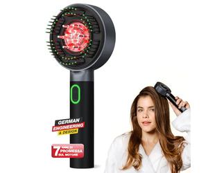 DONNERBERG® MIO Applicatore Elettrico per Olio per Capelli e Cura del Cuoio Capelluto | Garanzia di 7 anni sul Motore | Spazzola Elettrica con Luce Rossa | Rilassamento, Sollievo dallo Stress