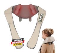 DONNERBERG® The Original Proneck Market Innovation 2024, massaggiatore professionale per collo con massaggiatore termico beige, batteria wireless di marca, 7 anni di garanzia Power Motor KNM-002