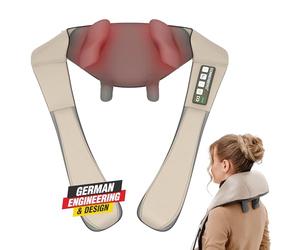 DONNERBERG® The Original Proneck Market Innovation 2024, massaggiatore professionale per collo con massaggiatore termico beige, batteria wireless di marca, 7 anni di garanzia Power Motor KNM-002