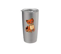 Donnola kawaii Bicchiere termico in acciaio inox doppia parete