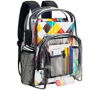 Donola Zaino Trasparente Unisex Grande Capacità Borsa Approvato Dallo Stadio per Scuola Lavoro Viaggio Palestra Spiaggia Concerti Festival