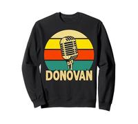 Donovan Nome Retro Microfono Divertente Musica 80s Vintage Lovers Felpa