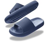 Donpapa Ciabatte Donna Uomo Estive Sandali Pantofole Comode Slide Morbide Antiscivolo Piscina Spiaggia Doccia Interno Esterno Scarpe da casa Blu 250