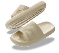 Donpapa Ciabatte Donna Uomo Estive Sandali Pantofole Comode Slide Morbide Antiscivolo Piscina Spiaggia Doccia Interno Esterno Scarpe da casa Beige 250