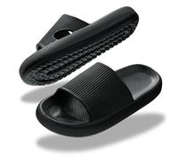Donpapa Ciabatte Donna Uomo Estive Sandali Pantofole Comode Slide Morbide Antiscivolo Piscina Spiaggia Doccia Interno Esterno Scarpe da casa Nero 260