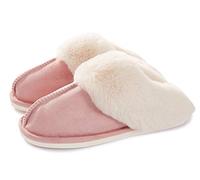 Donpapa Pantofole Donna Uomo Scamosciate Autunno Invernali Morbida Schiuma Pavimento Ciabatte Antiscivolo Indoor Outdoor Pelose Rosa 38.5-40