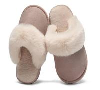 Donpapa Pantofole Donna Uomo Scamosciate Autunno Invernali Morbida Schiuma Pavimento Ciabatte Antiscivolo Indoor Outdoor Pelose YS Capra Selvatica 270 EU36.5-38