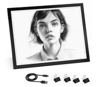 DONPEDOR A3 Tavoletta Luminosa per Disegnare - Lavagna Luminosa LED Portatile 10 Livelli Luminosità, Leggera per Diamond Painting, Disegno, Sketching e Artigianato - Tavoletta Luminosa per Artisti