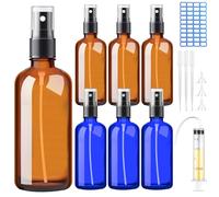 DONQL 6 X100ML Flaconi Spray in Vetro Ambrato, Bottiglie Spray con 10ml Siringa, Portatile Nebulizzatore, Spray Bottles per Nebulizzazione Fine, Flacone Spray Vuoto Piccoli Profumi, Liquidi Cosmetici